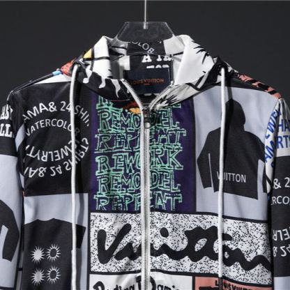 ルイ・ヴィトン「Louis Vuitton」2024秋冬 クラシックロゴ ラウンドネックジャケット メンズアウター