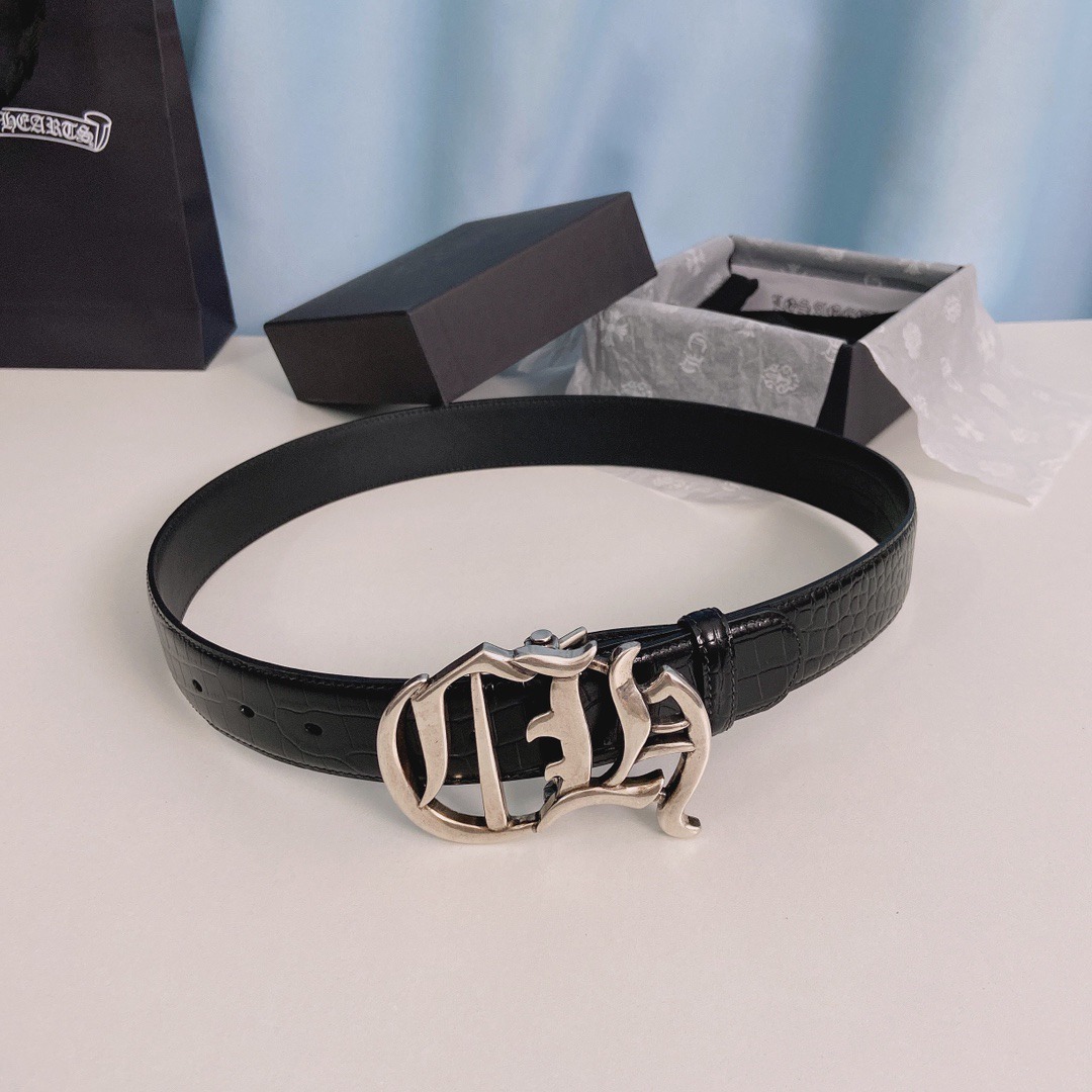 クロムハーツ「Chrome Hearts」アリゲーターエンボス ベルト