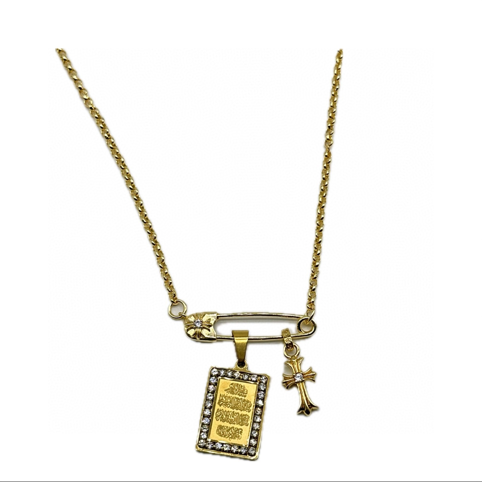 クロムハーツ「Chrome Hearts」ゴールド ペーパークリップ ペンダントネックレス
