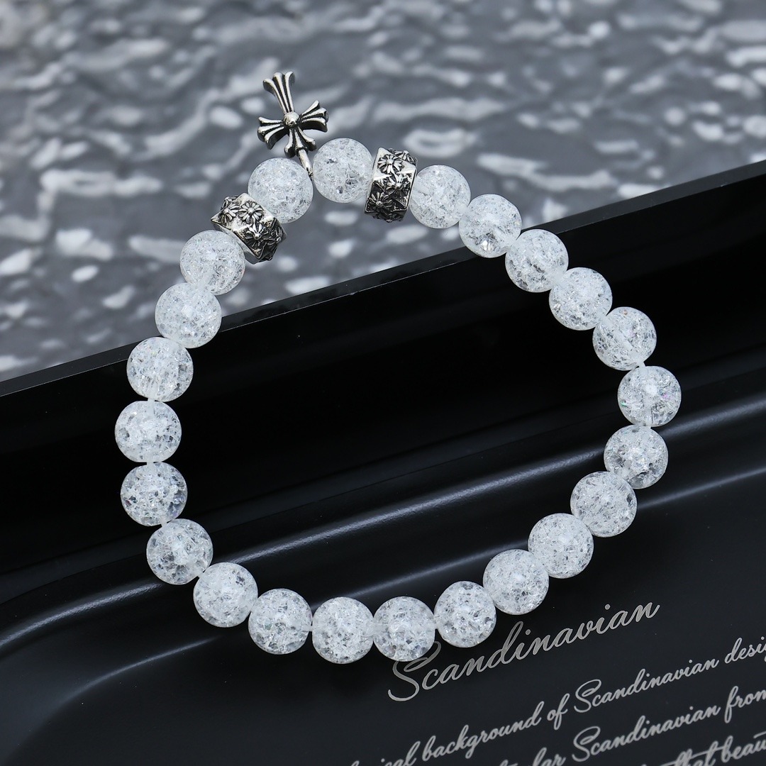 クロムハーツ「Chrome Hearts」カップルストーン エラスティックブレスレット