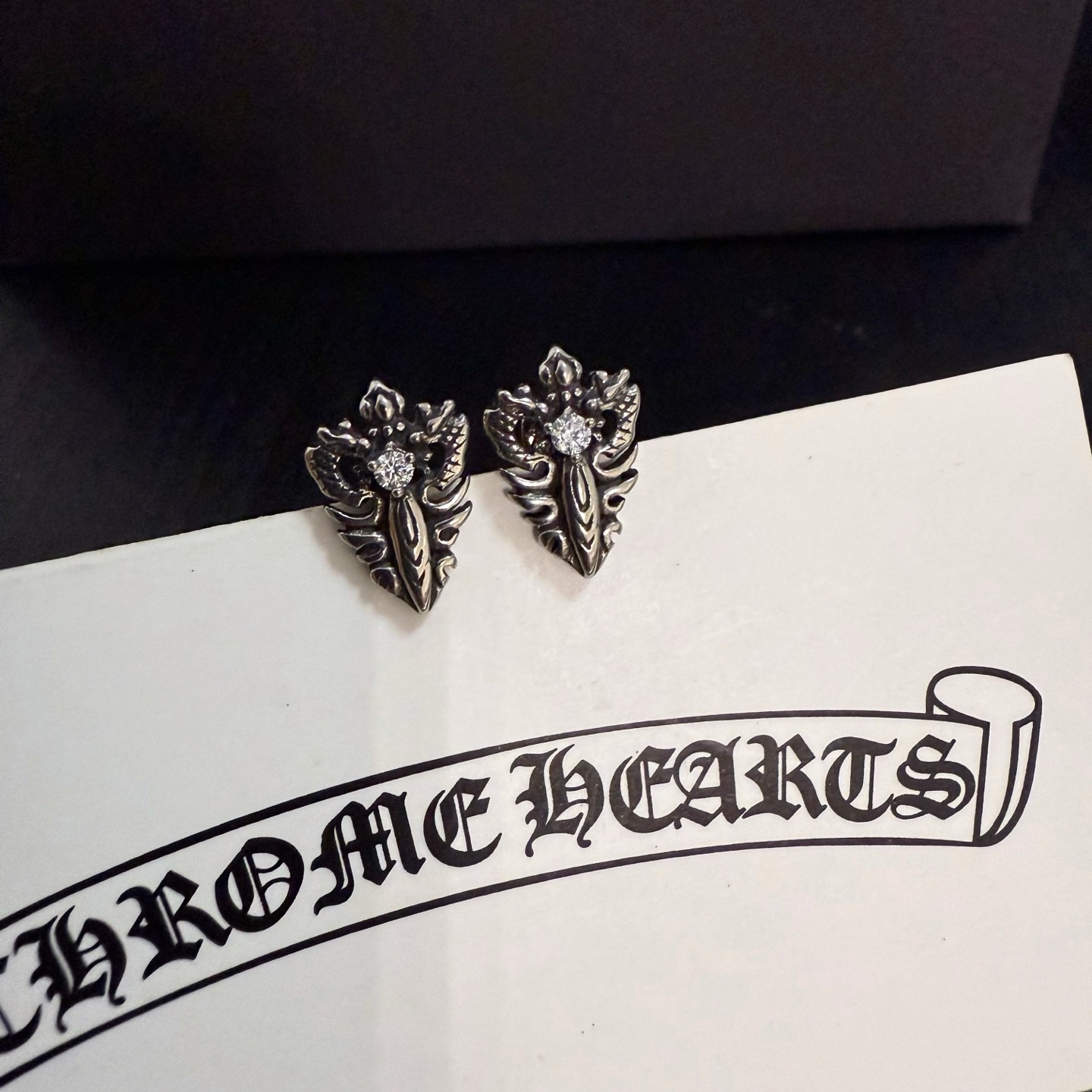 クロムハーツ「Chrome Hearts」クロムハーツ ヴィンテージクロスピアス S925 ユニセックス ピアス