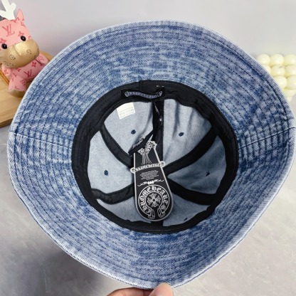 クロムハーツ「Chrome Hearts」 ディストレスド デニム バケットハット