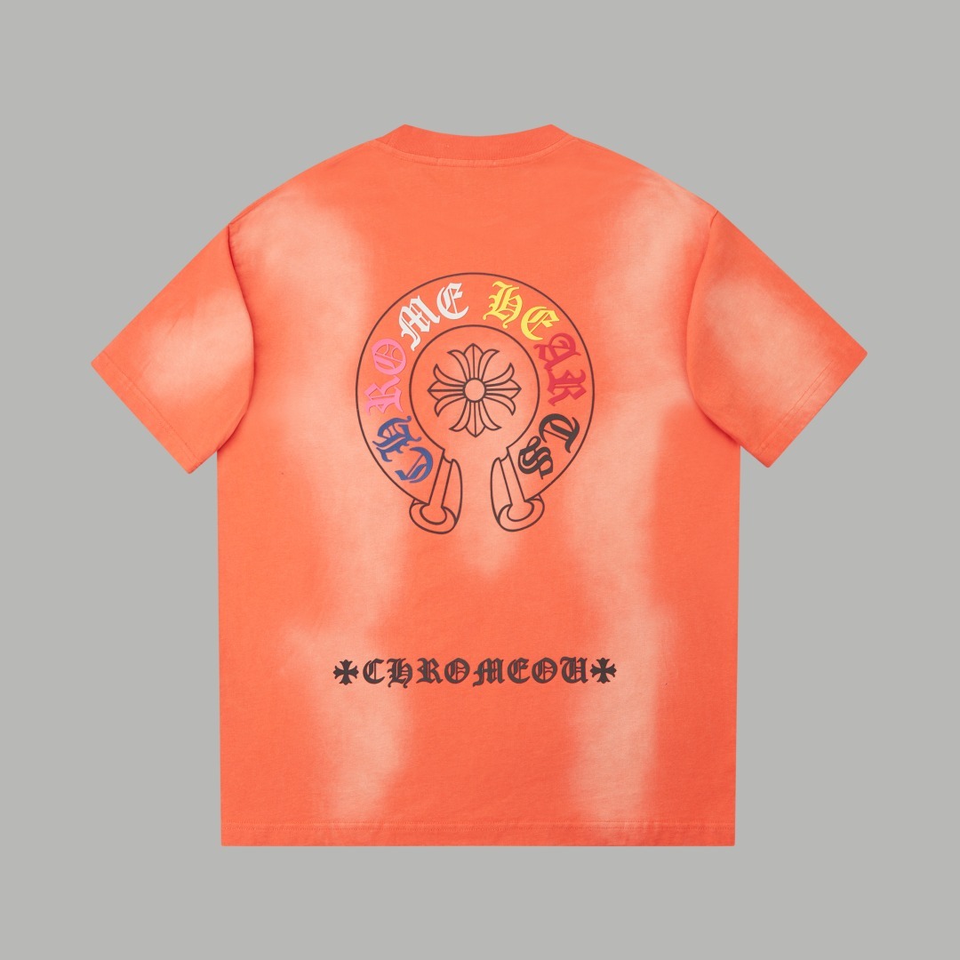 クロムハーツ「Chrome Hearts」クロス＆レターロゴ ヴィンテージプリントTシャツ + 半袖Tシャツ（S/M/L/XL）