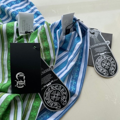 クロムハーツ「Chrome Hearts」ネイビーストライプ カップルTシャツ