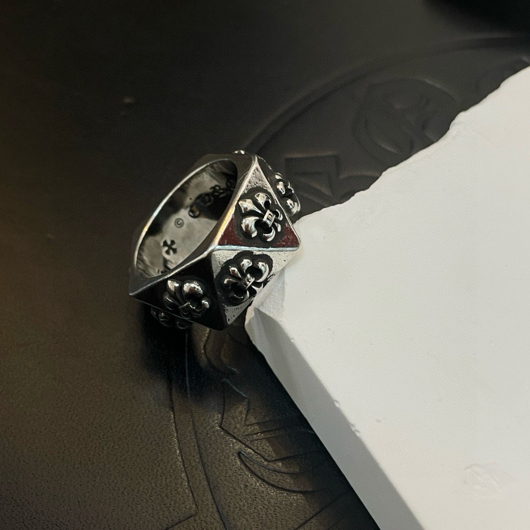 クロムハーツ (Chrome Hearts)クロム ハーツ ワイド レター スクリブル リング サイズ6-8