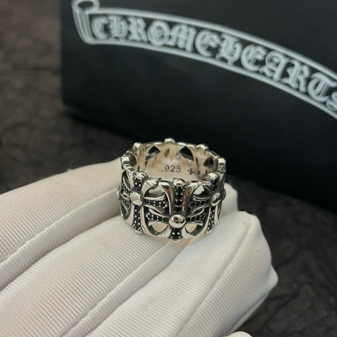 クロムハーツ (Chrome Hearts)クロム ハーツ ワイド レター スクリブル リング サイズ6-8