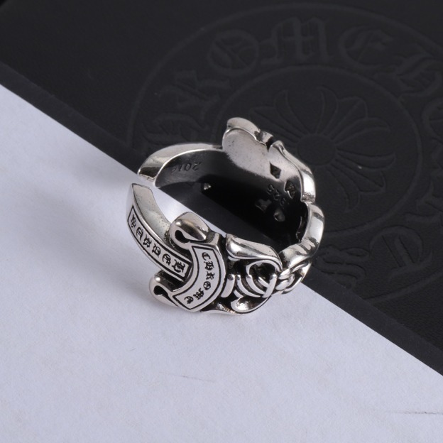 クロムハーツ (Chrome Hearts)クロム ハーツ ワイド レター スクリブル リング サイズ6-8