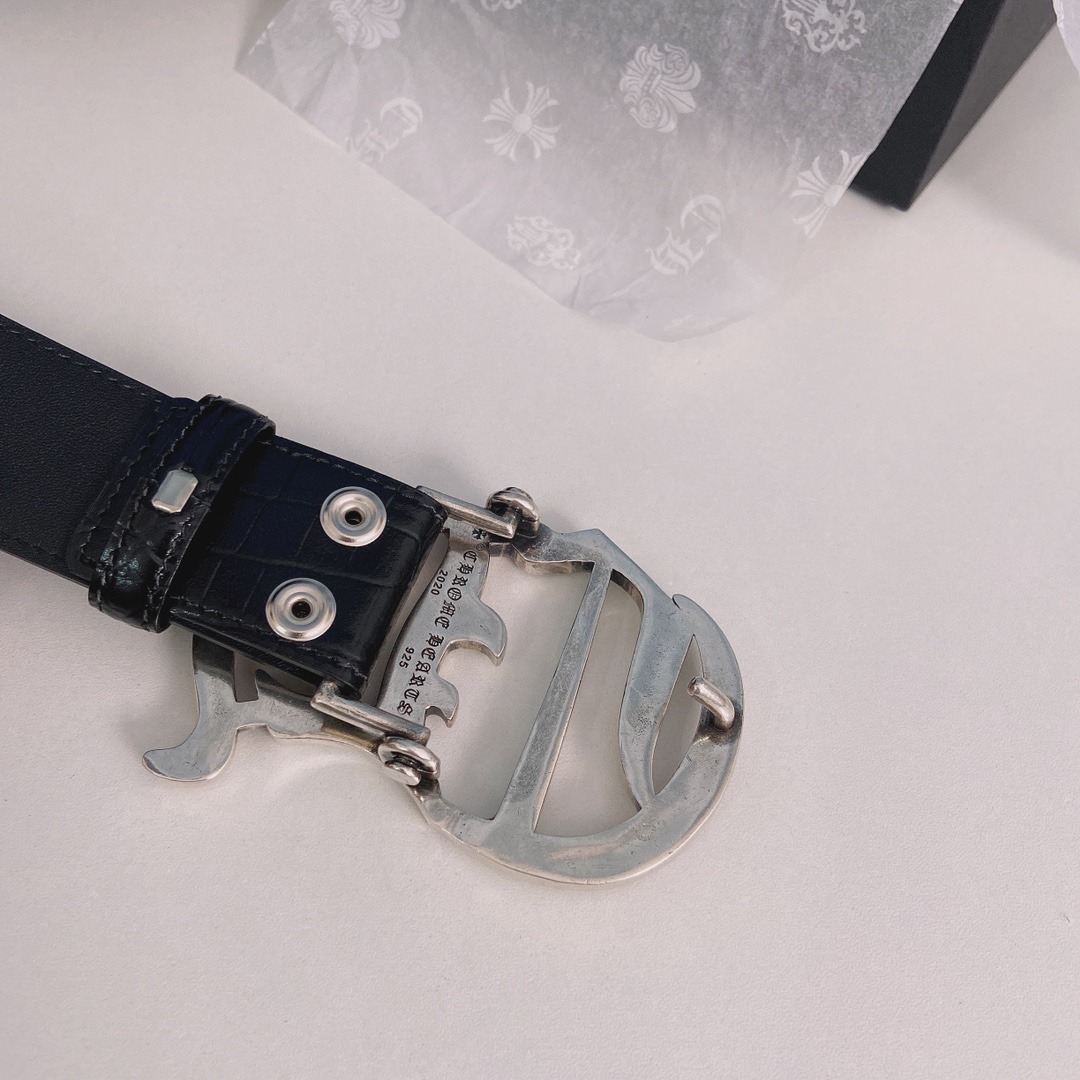 クロムハーツ「Chrome Hearts」アリゲーターエンボス ベルト