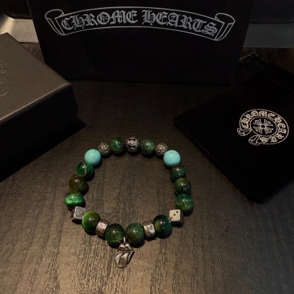 クロムハーツ「Chrome Hearts」クロムハーツ タイガーアイ マルチモチーフ ブレスレット