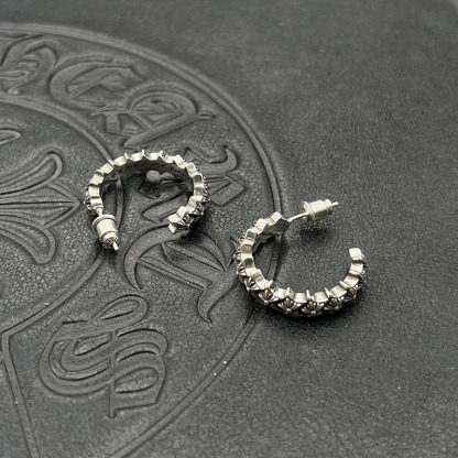 クロムハーツ「Chrome Hearts」クロムハーツ ヴィンテージセミサークルスターピアス S925 ユニセックス ピアス