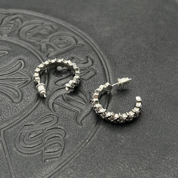 クロムハーツ「Chrome Hearts」クロムハーツ ヴィンテージセミサークルスターピアス S925 ユニセックス ピアス