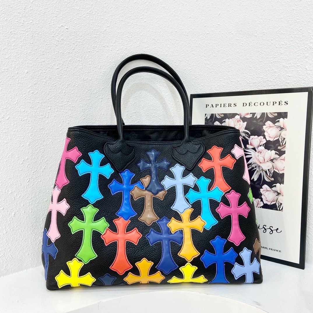 クロムハーツ「Chrome Hearts」カラークロス ラージトートバッグ
