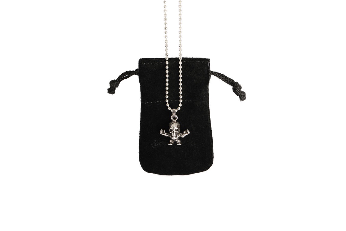 クロムハーツ「Chrome Hearts」スカルペンダント＆ビーズチェーンネックレス