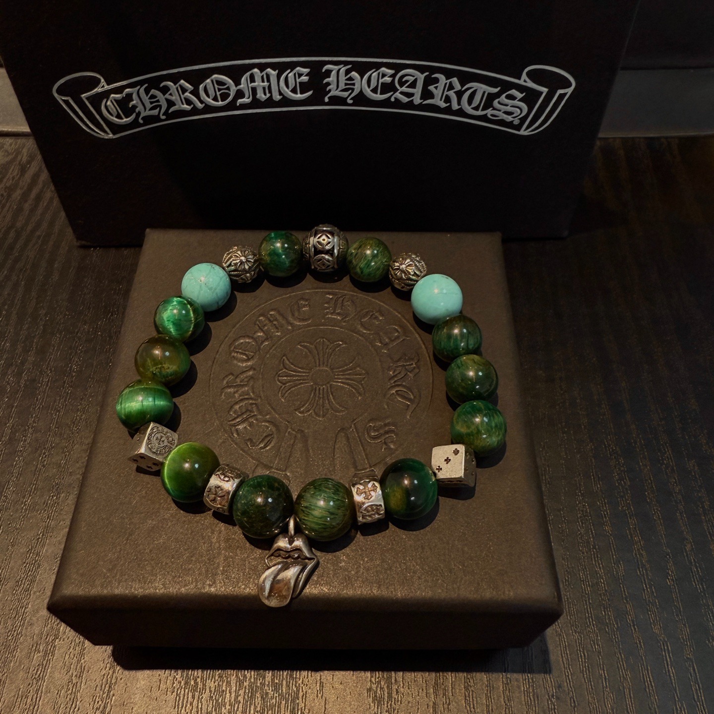 クロムハーツ「Chrome Hearts」クロムハーツ タイガーアイ マルチモチーフ ブレスレット