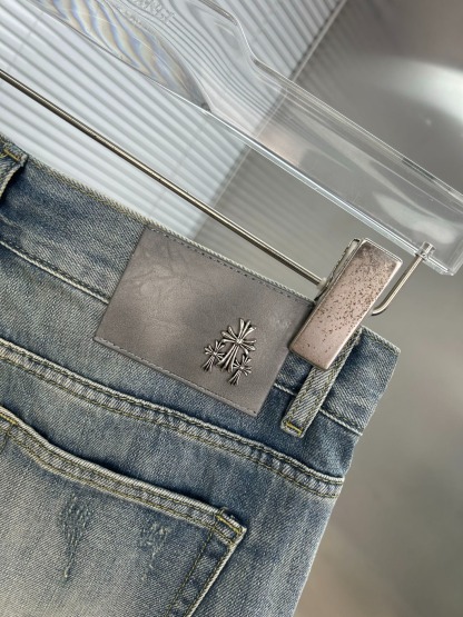 クロムハーツ「Chrome Hearts」プレミアム ストレッチデニム ショートパンツ