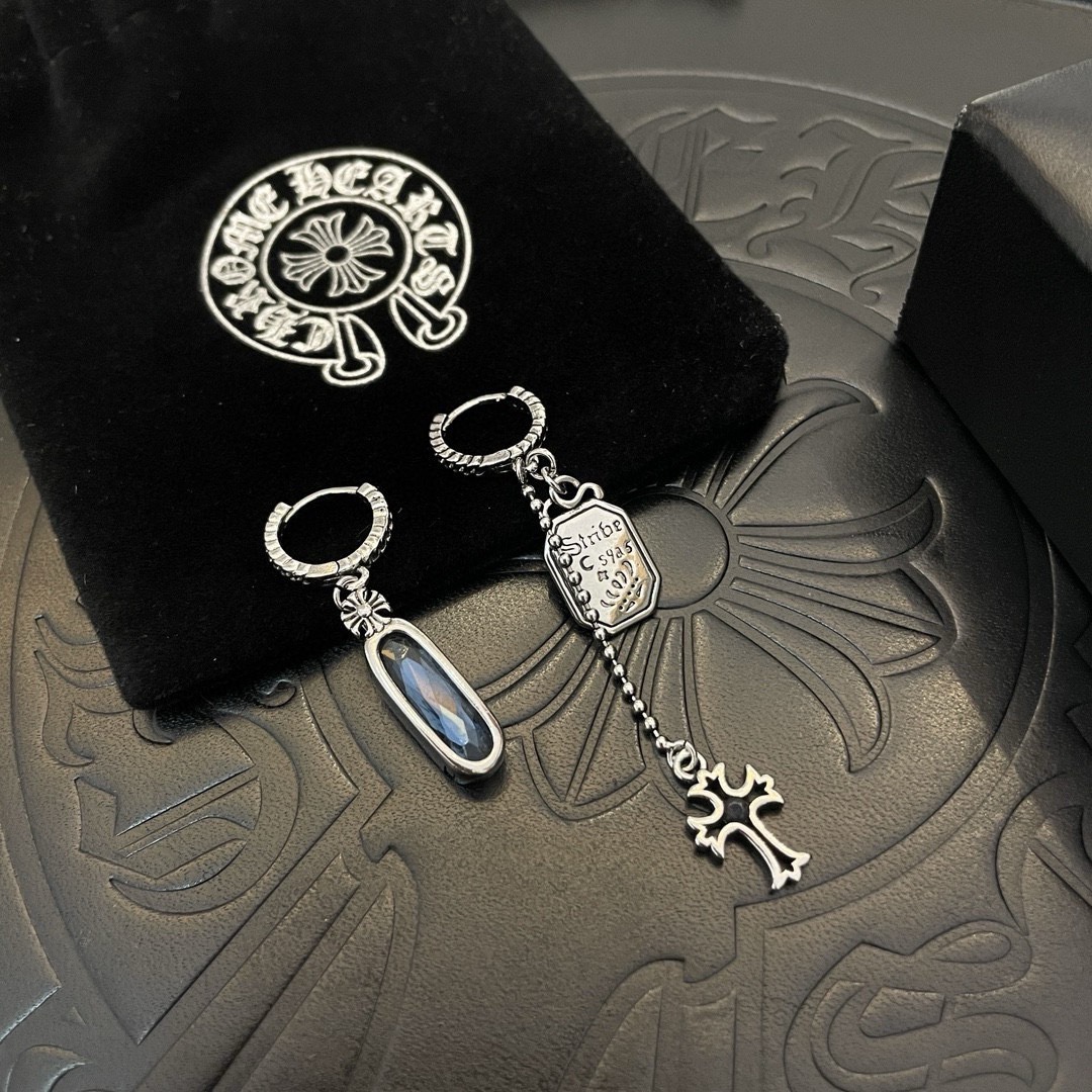 クロムハーツ「Chrome Hearts」 クラシックヴィンテージダイヤモンドピアス S925 ユニセックス ピアス
