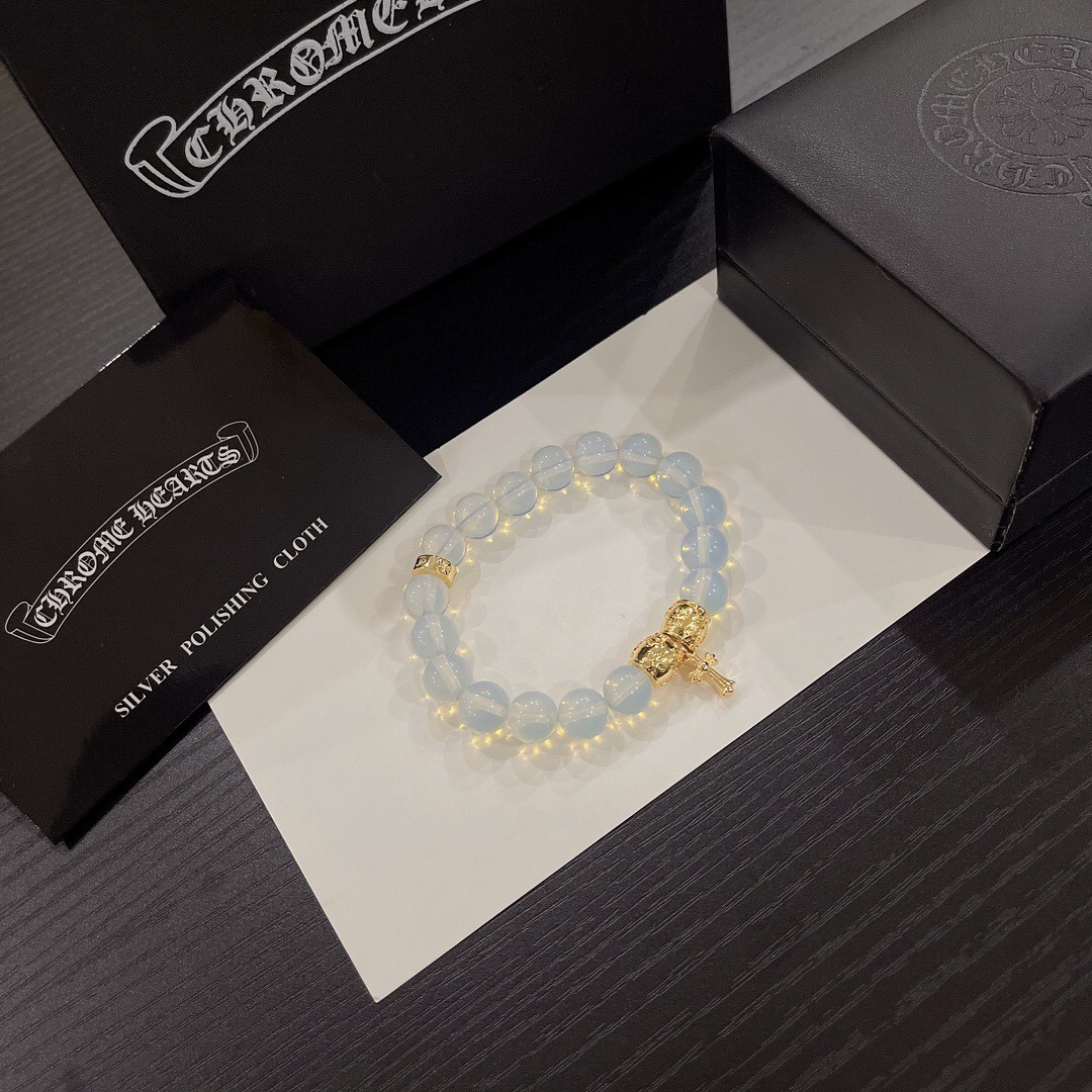 クロムハーツ「Chrome Hearts」925シルバー エラスティック ブレスレット