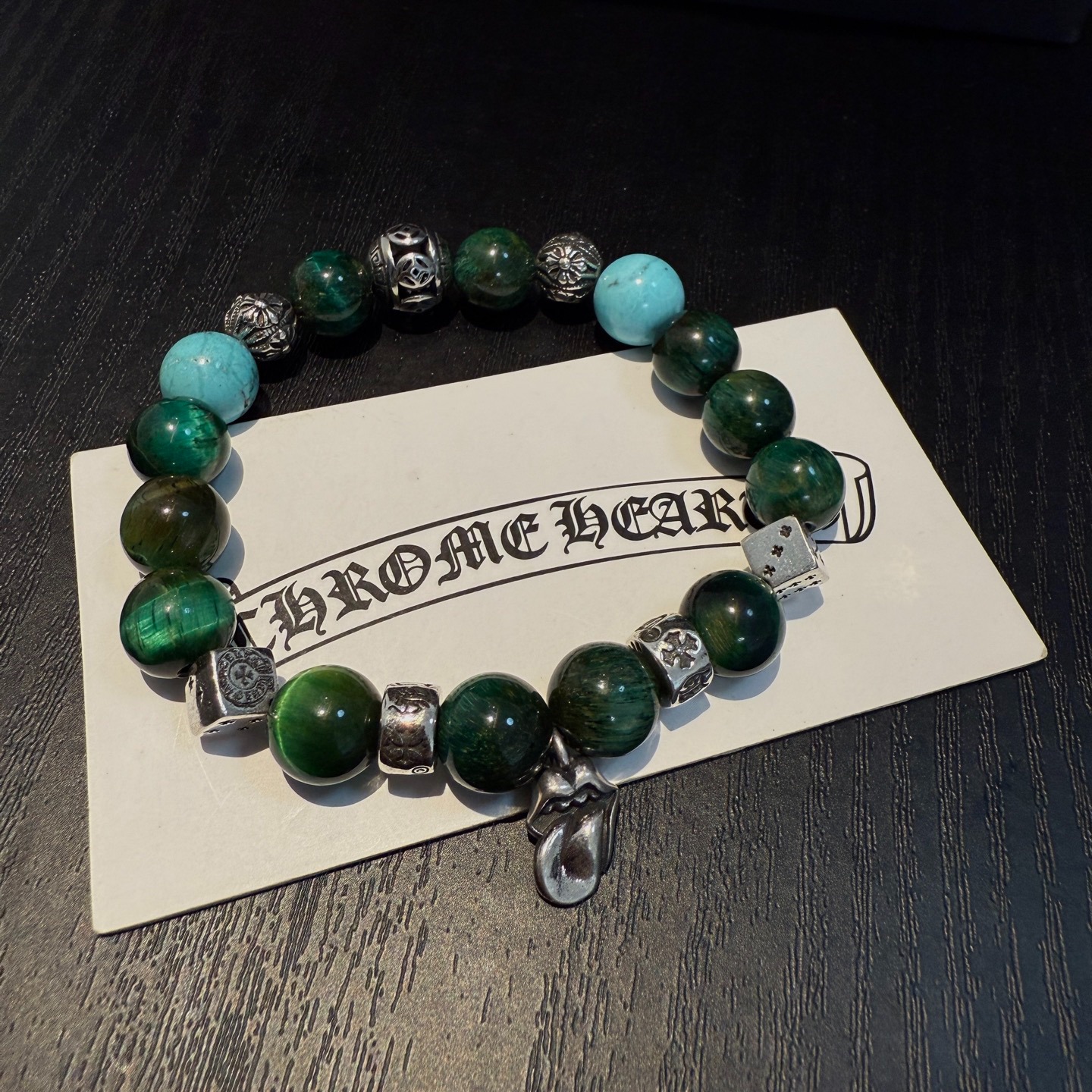 クロムハーツ「Chrome Hearts」クロムハーツ タイガーアイ マルチモチーフ ブレスレット