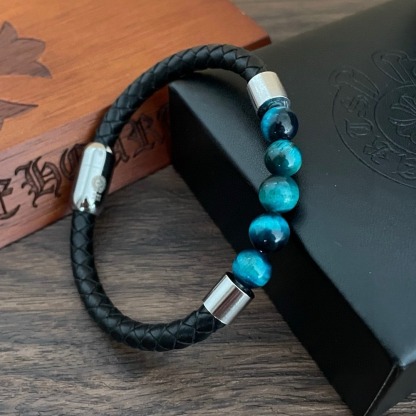 クロムハーツ「Chrome Hearts」ビンテージカラービーズ レザーコード ブレスレット