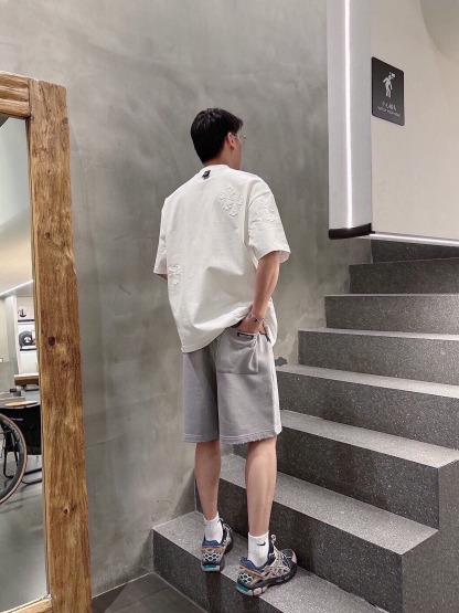 クロムハーツ「Chrome Hearts」3DパッチワークTシャツコレクション ユニセックスTシャツ