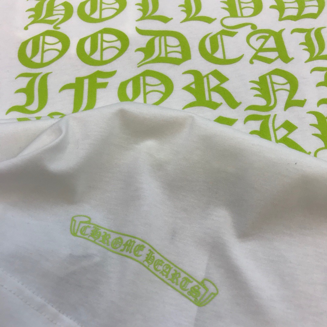 クロムハーツ「Chrome Hearts」カラーレザー クロス エンブロイダリーTシャツ