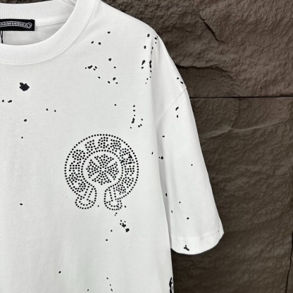 クロムハーツ「Chrome Hearts」スプラッターエンボス ホースシューTシャツ
