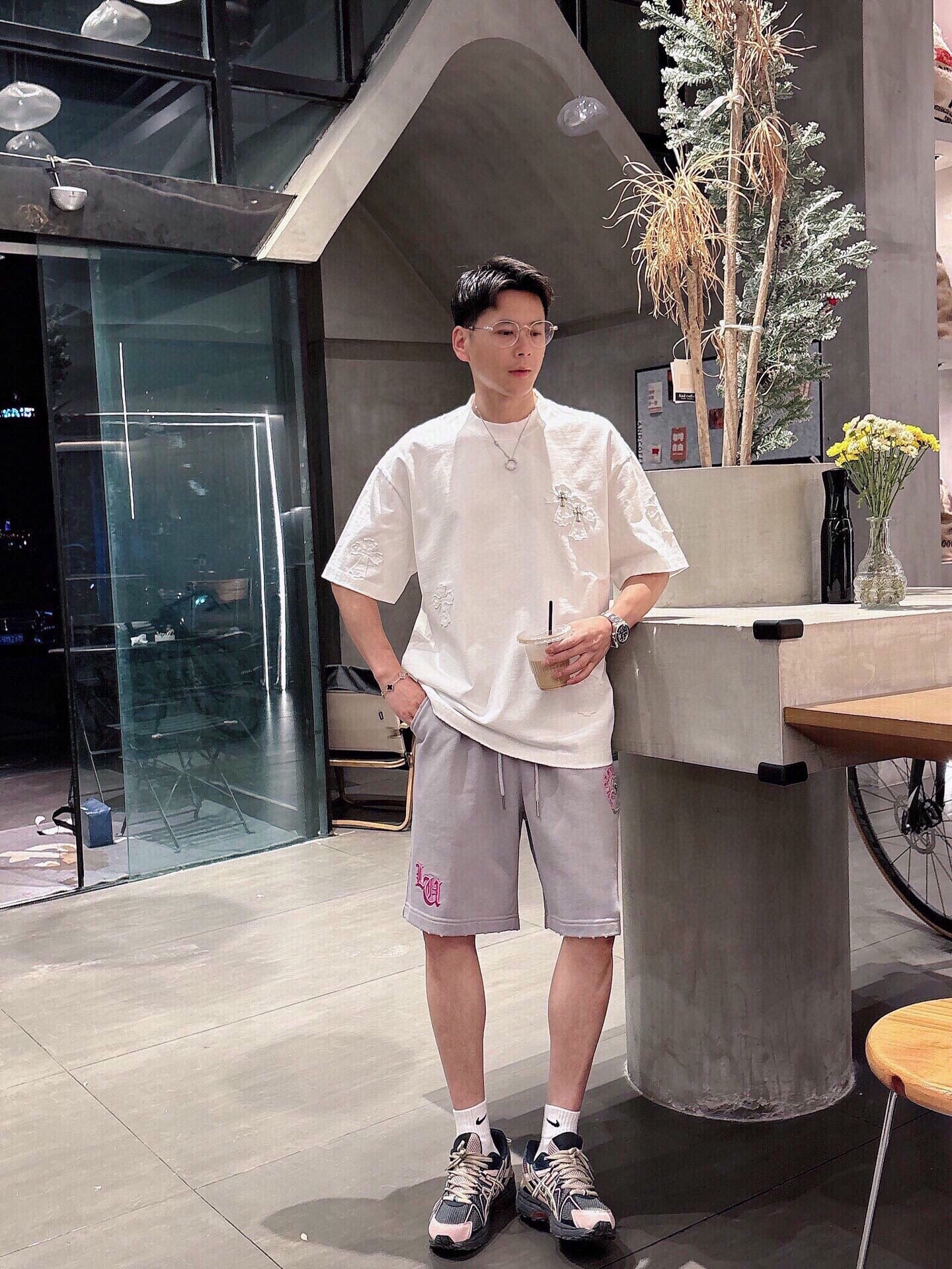 クロムハーツ「Chrome Hearts」3DパッチワークTシャツコレクション ユニセックスTシャツ