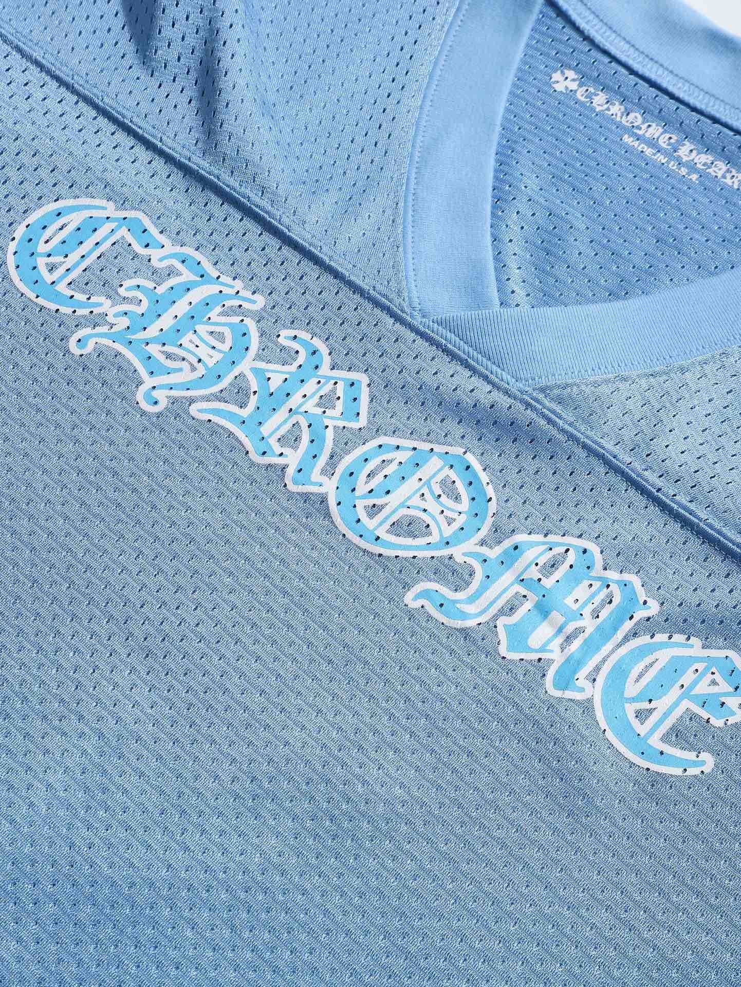 クロムハーツ「Chrome Hearts」ヘビーデューティーアイスホッケージャージ ブルー 26/2 320g
