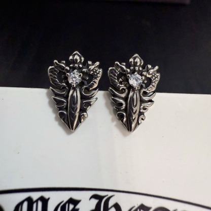 クロムハーツ「Chrome Hearts」クロムハーツ ヴィンテージクロスピアス S925 ユニセックス ピアス