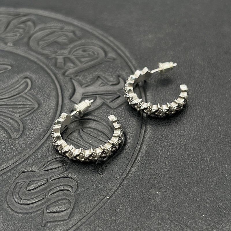 クロムハーツ「Chrome Hearts」クロムハーツ ヴィンテージセミサークルスターピアス S925 ユニセックス ピアス