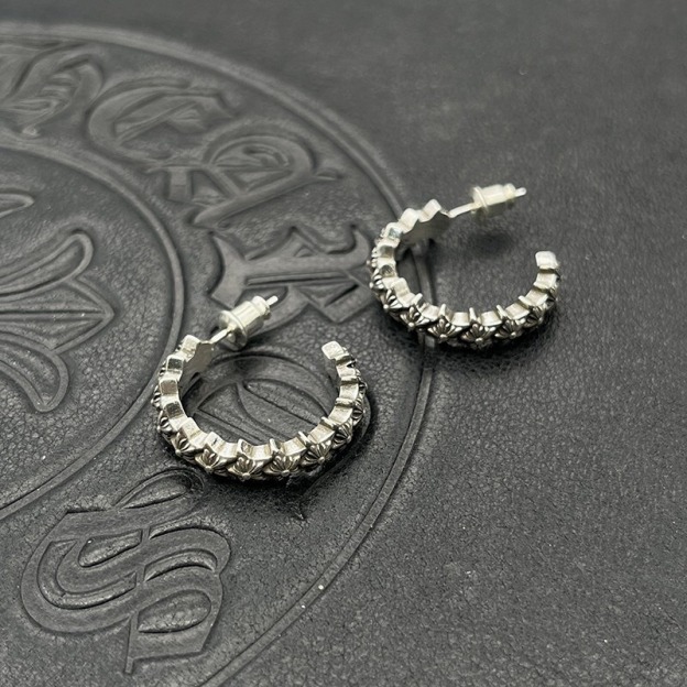 クロムハーツ「Chrome Hearts」クロムハーツ ヴィンテージセミサークルスターピアス S925 ユニセックス ピアス