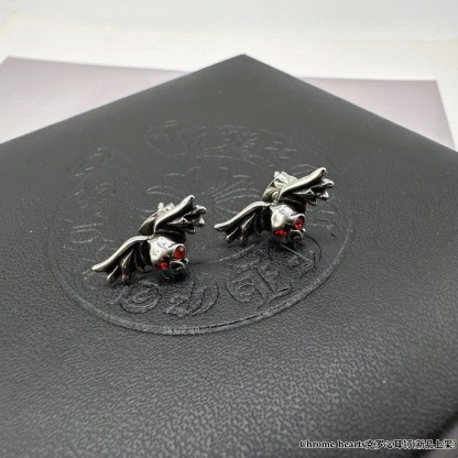 クロムハーツ「Chrome Hearts」アンティーククロスピアス S925 ユニセックス ピアス