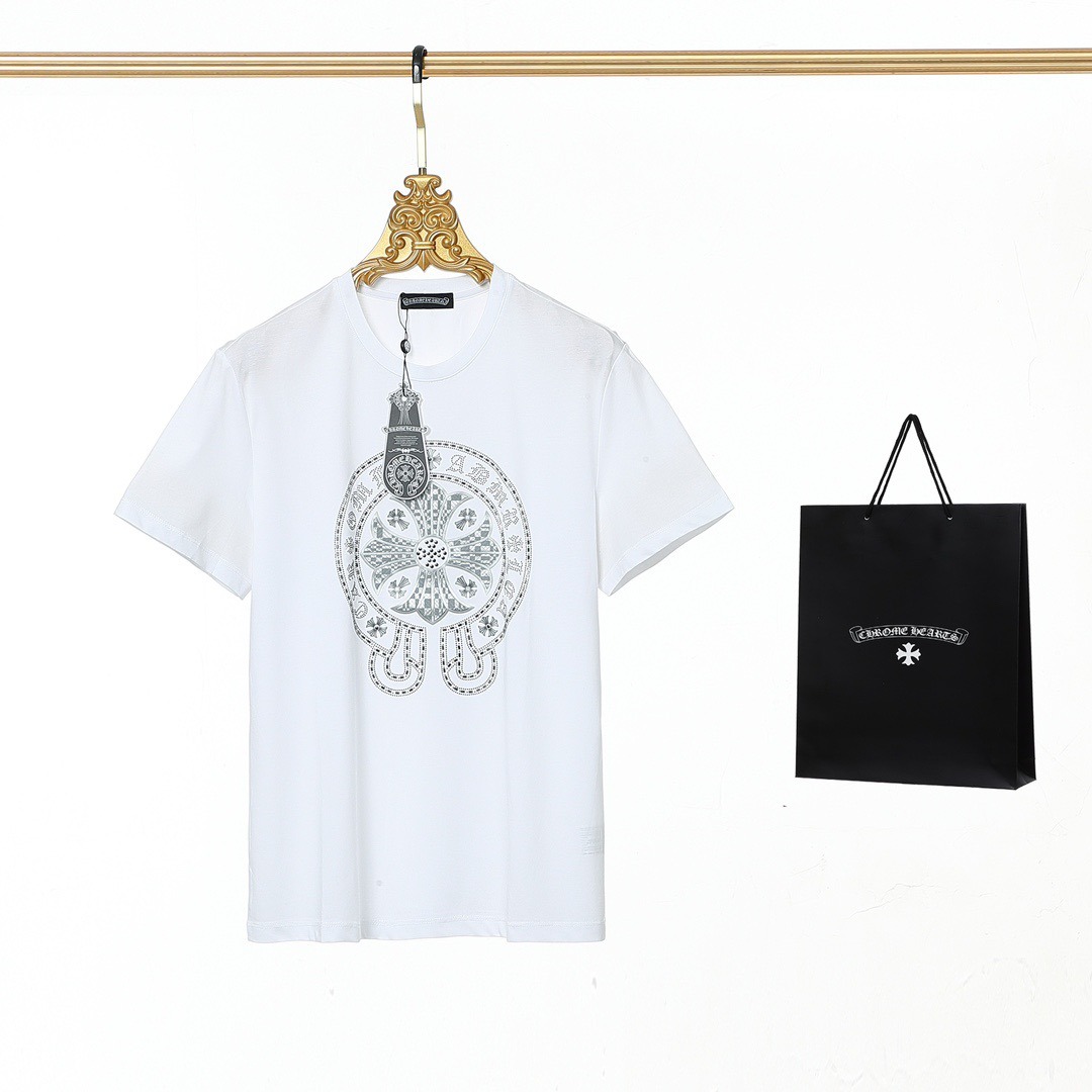 クロムハーツ「Chrome Hearts」ミニマルロゴ プリントTシャツ