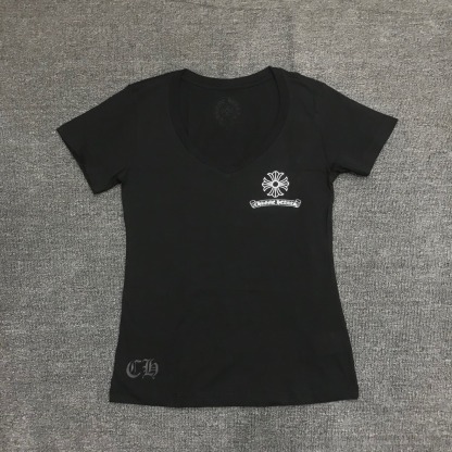 クロムハーツ「Chrome Hearts」レディース Vネック シグネチャーTシャツ