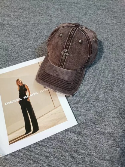 クロムハーツ「Chrome Hearts」ストリート ディストレス スナップバック