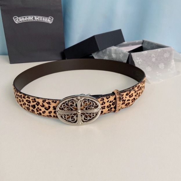 クロムハーツ「Chrome Hearts」レディース ポニーヘア レオパードベルト
