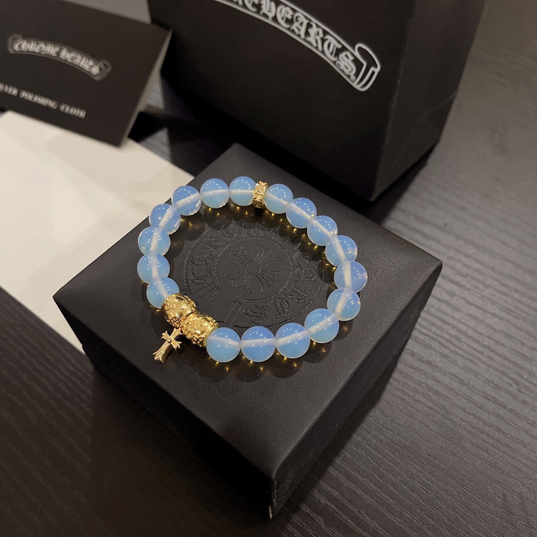 クロムハーツ「Chrome Hearts」925シルバー エラスティック ブレスレット