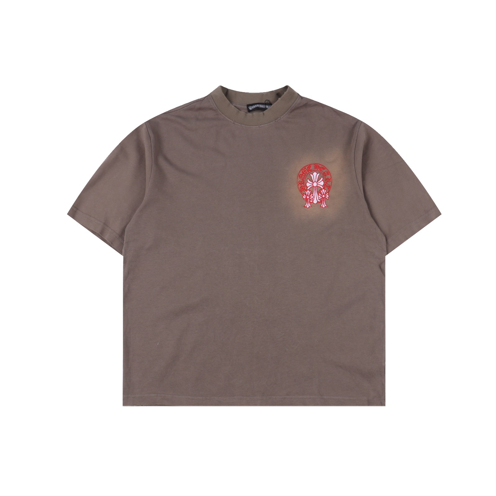 クロムハーツ「Chrome Hearts」レッドクロス ディストレスドTシャツ