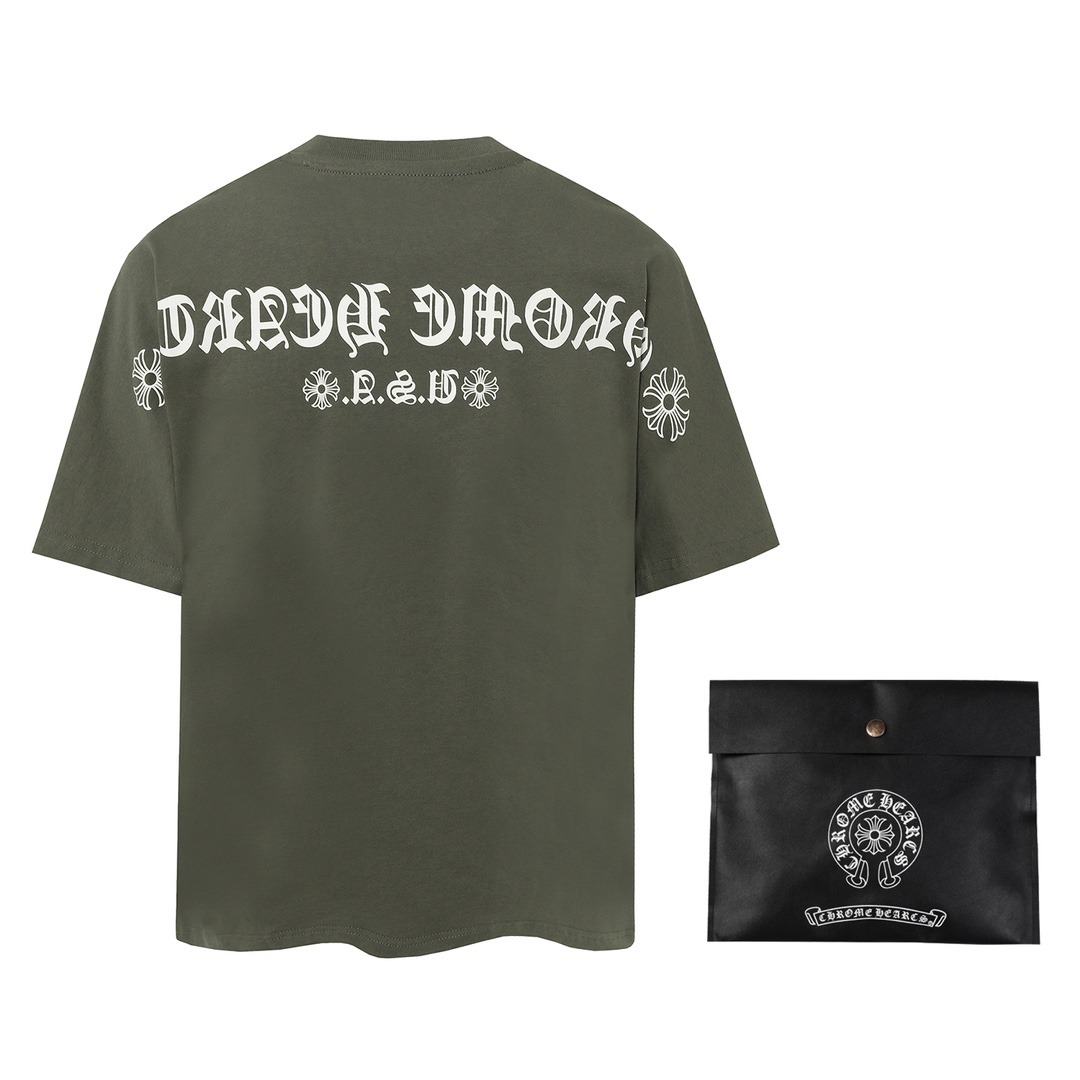 クロムハーツ「Chrome Hearts」サンスクリットプリント オーバーサイズTシャツ + 半袖カットソー