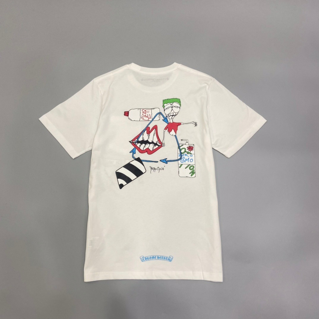クロムハーツ「Chrome Hearts」キャラクター ジェルプリントTシャツ