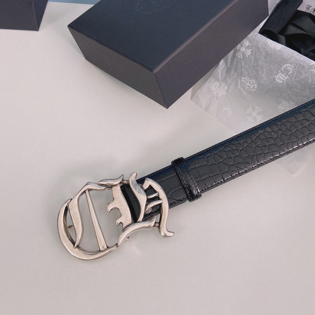 クロムハーツ「Chrome Hearts」アリゲーターエンボス ベルト