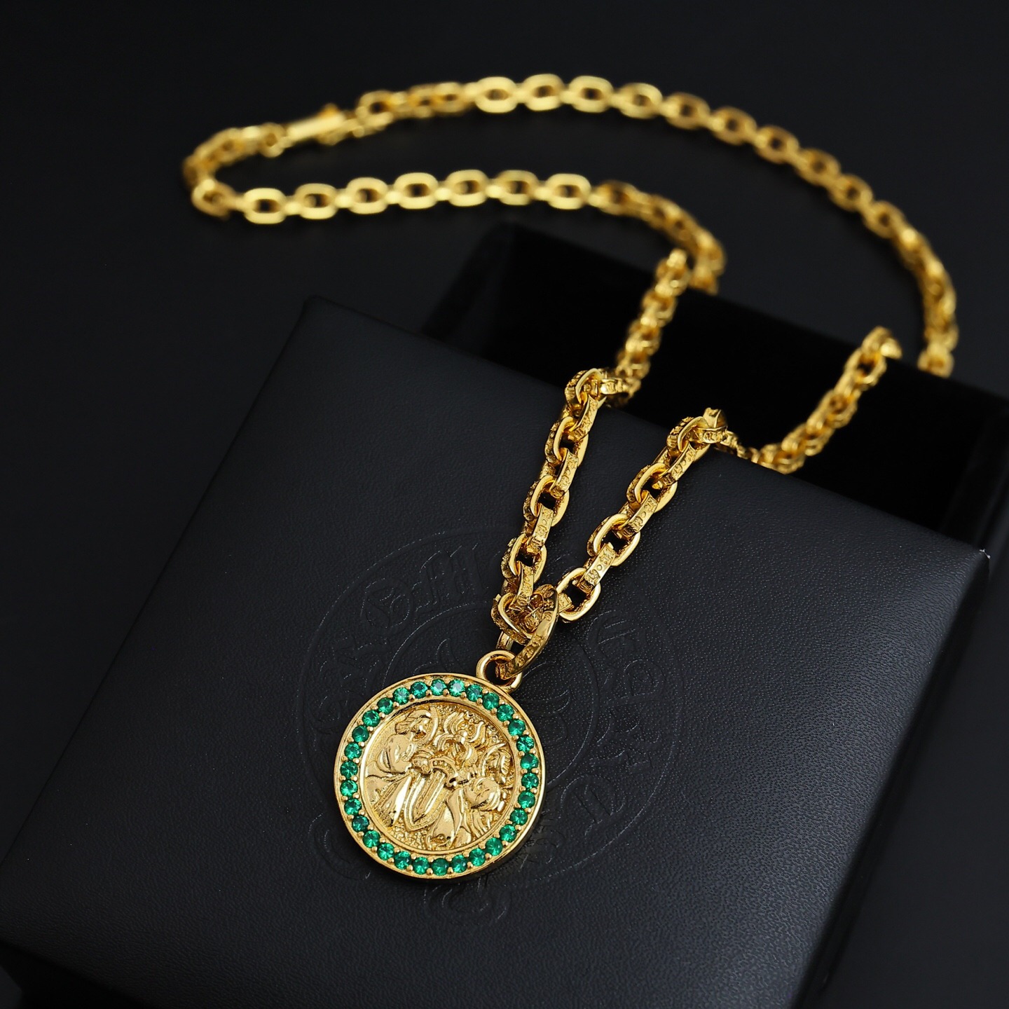 クロムハーツ「Chrome Hearts」スカル&クロス チェーンネックレス