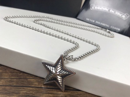 クロムハーツ「Chrome Hearts」ペンタグラム ロングチェーン ネックレス