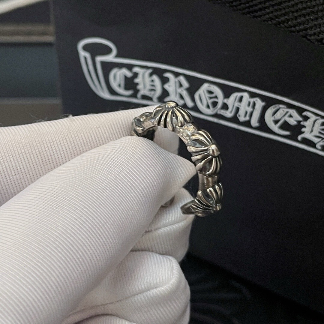 クロムハーツ (Chrome Hearts)クロム ハーツ オープン クロス フラワー アンティーク リング