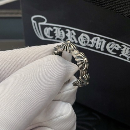 クロムハーツ (Chrome Hearts)クロム ハーツ オープン クロス フラワー アンティーク リング