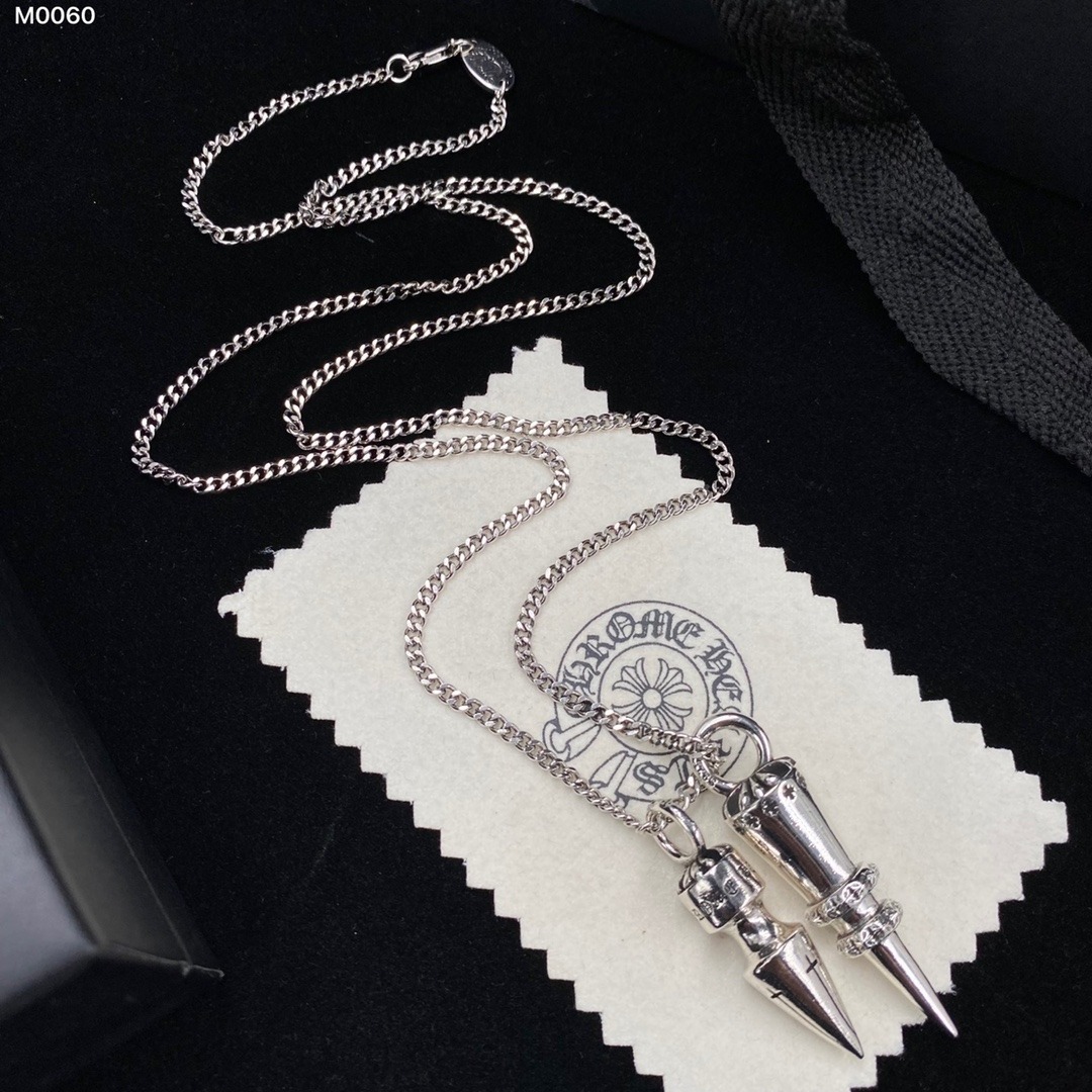 クロムハーツ「Chrome Hearts」 ダブルバレット ペンダントネックレス
