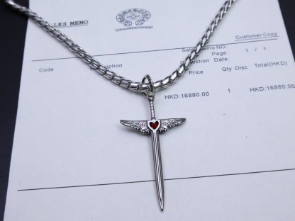 クロムハーツ「Chrome Hearts」ハンドメイドクロス&フラワー ネックレス