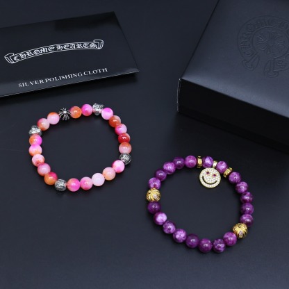 クロムハーツ「Chrome Hearts」カップル用 ストーン＆シルバー エクステンションブレスレット