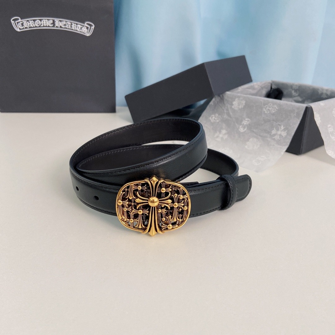 クロムハーツ「Chrome Hearts」ミニ デタッチャブル ベルト 2.5cm