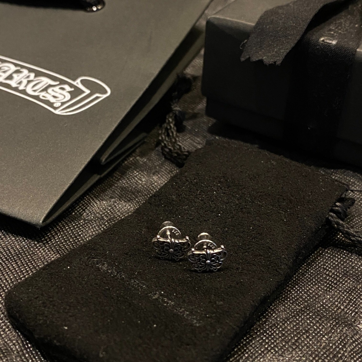 クロムハーツ「Chrome Hearts」クロムハーツ バタフライフラワーピアス S925 ユニセックス ピアス